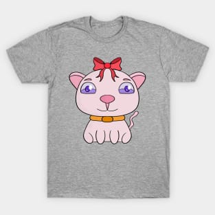 Kitten with bow on head T-Shirt